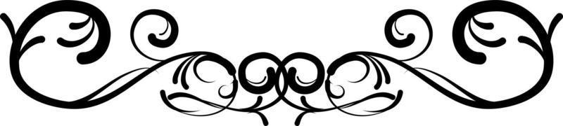 Calligraphic swirl border elements vector