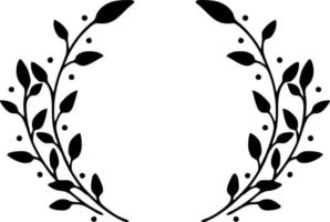 Flower wreath doodle vector