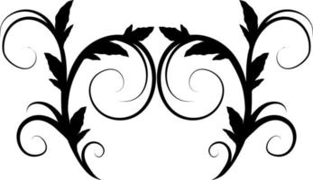 Calligraphic swirl border elements vector