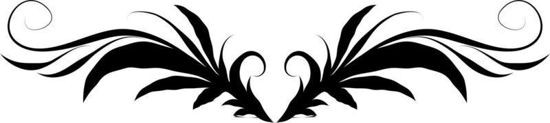 Calligraphic swirl border elements vector