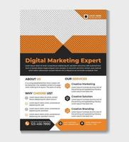 Modern Creative Corporate digital marketing agency flyer design template Pro Vector