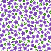 pequeñas flores de color púrpura de patrones sin fisuras vector