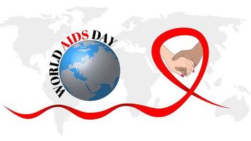 world aids day vector illustration, creative vector design for 1st december - world aids day