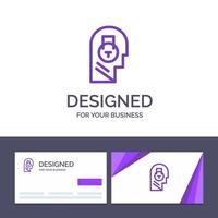 Creative Business Card and Logo template Lock Secure Message Data User Vector Illustration