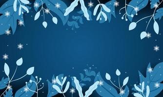 Winter floral background design ,Snowflake winter banner background design vector