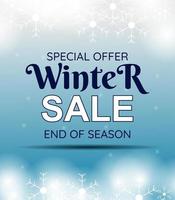 End of Winter Sale Background, Discount Coupon Template ,special offer promotion and advertising vector