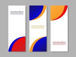 colección de negocios de banner vertical de onda vector