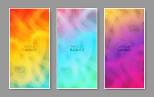 art brush stroke vertical banner collection vector