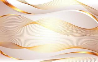 Gold Wave And Lines Background vector