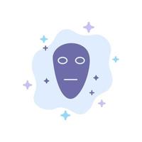 Alien Galaxy Space Blue Icon on Abstract Cloud Background vector