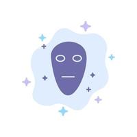 Alien Galaxy Space Blue Icon on Abstract Cloud Background vector