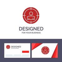 Creative Business Card and Logo template Focus Target Audience Targeting  Vector Illustration