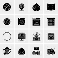 16 Universal Business Icons Vector Creative Icon Illustration to use in web and Mobile Related project