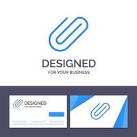 Creative Business Card and Logo template Attachment Attach Clip Add Vector Illustration