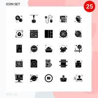 25 Thematic Vector Solid Glyphs and Editable Symbols of tax payment house balance marketing Editable Vector Design Elements