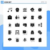 25 iconos creativos signos y símbolos modernos de datos de preguntas comprar elementos de diseño vectorial editables de computación mundial vector