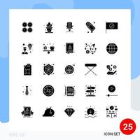 paquete de iconos de vector de stock de 25 signos y símbolos de línea para elementos de diseño de vector editables de negocio de muebles de vida de oficina de baño