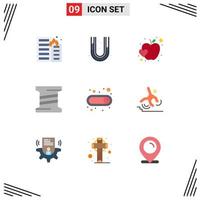 9 Creative Icons Modern Signs and Symbols of switch thread plumbing coil food Editable Vector Design Elements