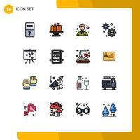 16 Creative Icons Modern Signs and Symbols of education strategy male management business Editable Creative Vector Design Elements