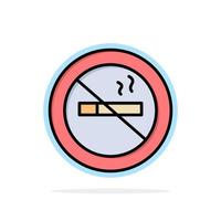 No smoking Smoking No Hotel Abstract Circle Background Flat color Icon vector