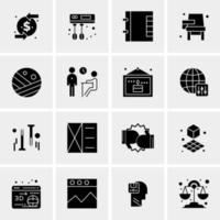 16 Universal Business Icons Vector Creative Icon Illustration to use in web and Mobile Related project