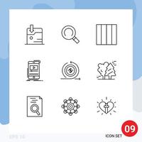 9 Creative Icons Modern Signs and Symbols of return modern media investment mobile Editable Vector Design Elements