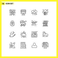 Editable Vector Line Pack of 16 Simple Outlines of egg storage online server india Editable Vector Design Elements