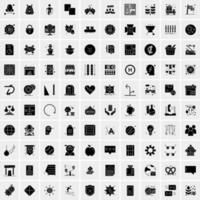 Set of 100 Universal Icons vector