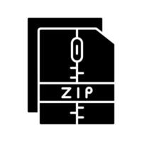 icono de vector de archivo zip