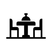 icono de vector de mesa de comedor