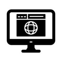 icono de vector de sitio web