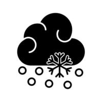 icono de vector de caída de nieve