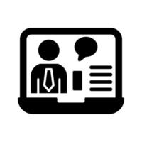 Online Job Interview Vector Icon