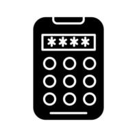 icono de vector de código pin