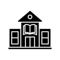 icono de vector de edificio de biblioteca