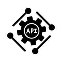 icono de vector de api