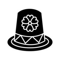 icono de vector de sombrero