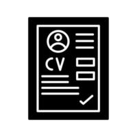 icono de vector de cv