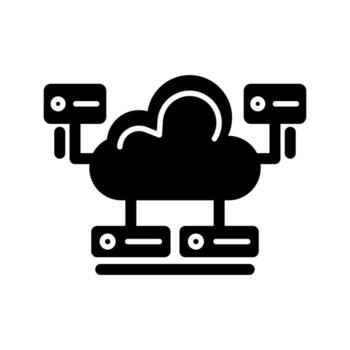 Cloud Database Vector Icon