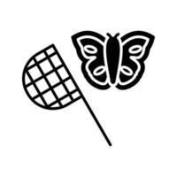 icono de vector de colector de mariposa