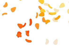 Light Yellow, Orange vector background with abstract forms.