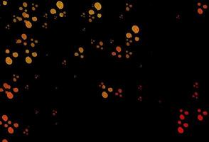 Dark Yellow, Orange vector background with curved circles.