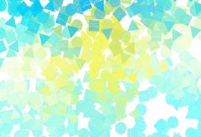 Light  blue, yellow vector layout with circles, lines, rectangles.