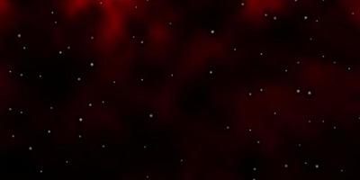 Dark Red vector template with neon stars.