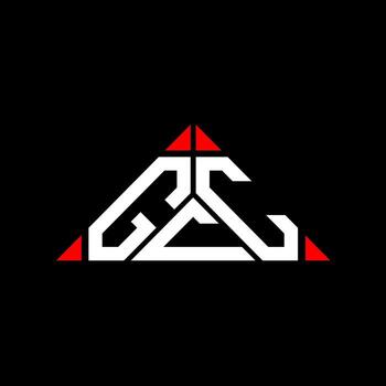 GCC letter logo creative design with vector graphic, GCC simple and modern logo in round triangle shape.