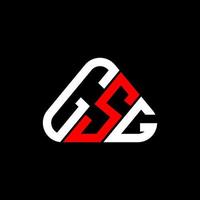 Diseño creativo del logotipo de la letra gsg con gráfico vectorial, logotipo simple y moderno de gsg. vector