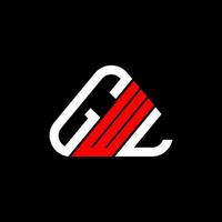 Diseño creativo del logotipo de la letra gwl con gráfico vectorial, logotipo simple y moderno de gwl. vector