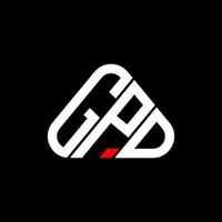 diseño creativo del logotipo de la letra gpd con gráfico vectorial, logotipo gpd simple y moderno. vector
