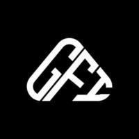 Diseño creativo del logotipo de la letra gfi con gráfico vectorial, logotipo simple y moderno de gfi. vector