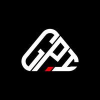 Diseño creativo del logotipo de la letra gpi con gráfico vectorial, logotipo simple y moderno de gpi. vector